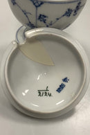 Royal Copenhagen Musselmalet Riflet Marmelade Krukke med Låg No. 2124