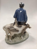Royal Copenhagen Figur Dreng med Kalve No. 1858 - Danam Antik