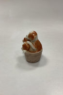 Royal Copenhagen Mini Collection - Gadekryds/ Hundehvalpe i Kurv No. 745 - Danam Antik