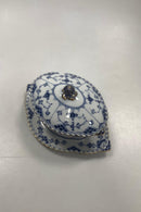 Royal Copenhagen Musselmalet Helblonde med Guld Sovseskål med låg No 1106 - Danam Antik