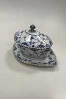 Royal Copenhagen Musselmalet Helblonde med Guld Sovseskål med låg No 1106 - Danam Antik