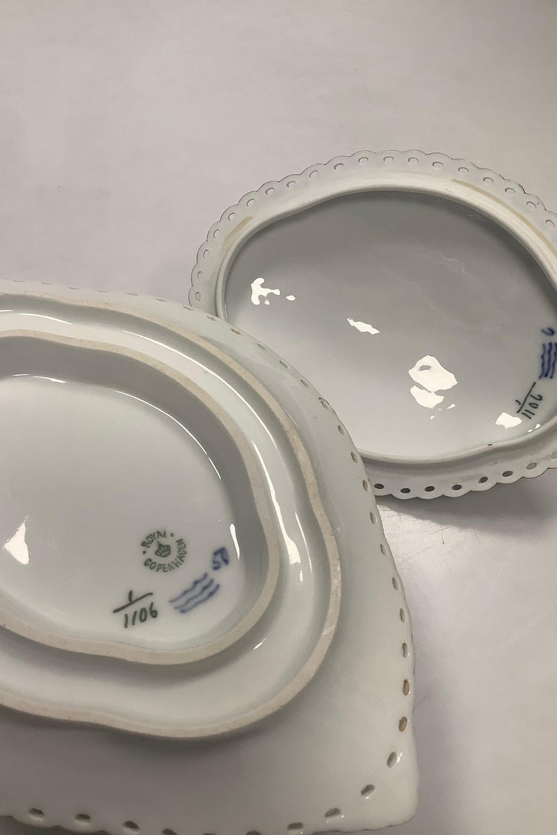 Royal Copenhagen Musselmalet Helblonde med Guld Sovseskål med låg No 1106 - Danam Antik