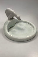 Royal Copenhagen Skål med Isbjørn af Bonnesen, Krystal Glasur af Søren Berg 29 september 1925 - Danam Antik