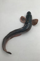 Royal Copenhagen Unika Figur af Ålekvabbe / Fisk signeret af Hallin i 1889 - Danam Antik