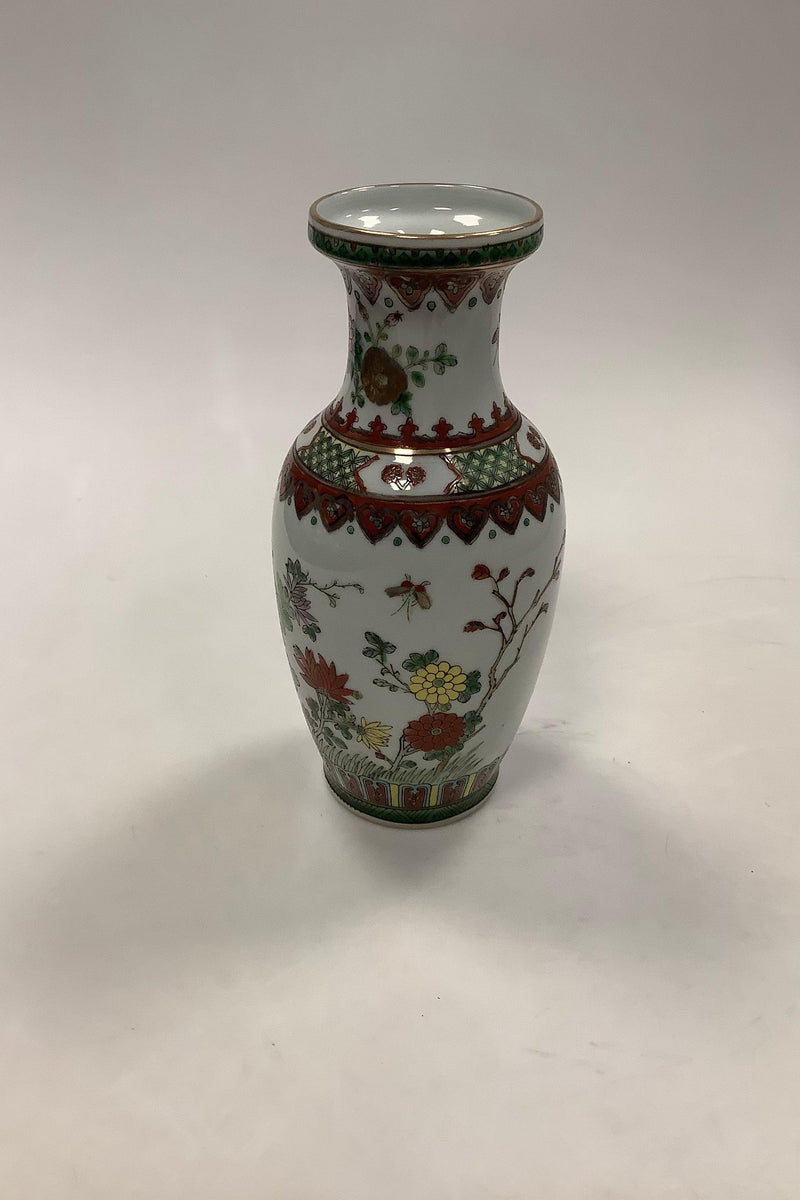 Kinesisk Orientalsk Vase i rød farve - Danam Antik