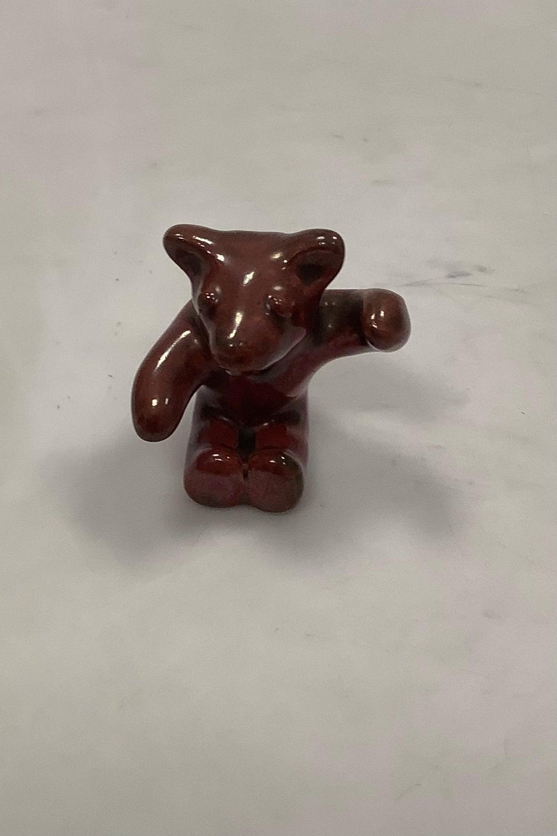 Hjort Figur Bornholm Glaseret Keramik Bjørn med åbnende arme - Danam Antik