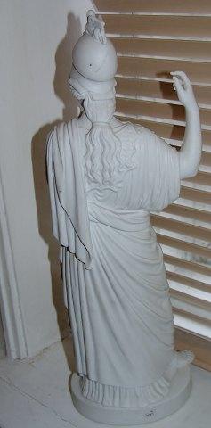 Bing & Grøndahl Biscuit Figur af Minerva/Athene 41,5cm høj - Danam Antik