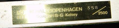Royal Copenhagen Bronze statuette Sterett-Gittings Kelsey Ishockeyspiller fra 1976 - Danam Antik