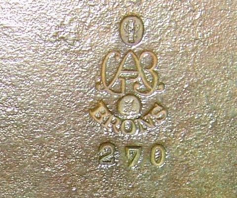 GAB (Guldsmedsaktiebolaget) Bronze Skrive Sæt - Danam Antik