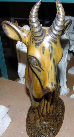 Royal Copenhagen Axel Salto Figur af en Hjort i lækker glasur - Danam Antik