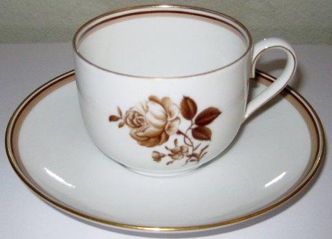 Bing & Grøndahl Brun Rose Porcelænsstel - Danam Antik