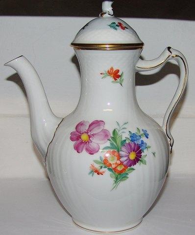 Royal Copenhagen Kgl. Porcelæn Let Saksisk Blomst Kaffe Kande No 1794 - Danam Antik