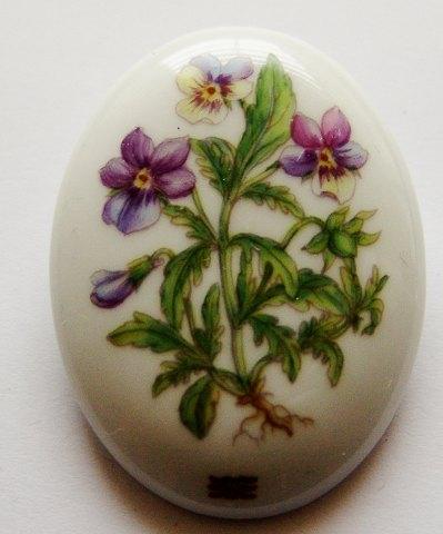 Kgl. Porcelæn Flora Danica Broche - Danam Antik
