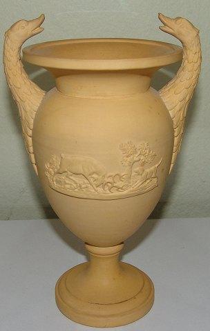 Tetschen Terracotta vase med jagt scener No 1 - Danam Antik