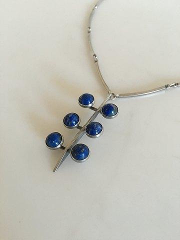 N.E. From Halskæde med vedhæng i sterling sølv og med Lapis Lazuli - Danam Antik