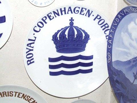 Royal Copenhagen Mindeplatter Forhandler platter tidlige - Danam Antik