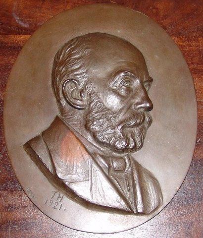 Johannes Hansen Portræt i bronze fra L. Rasmussens Bronzestøberi - Danam Antik