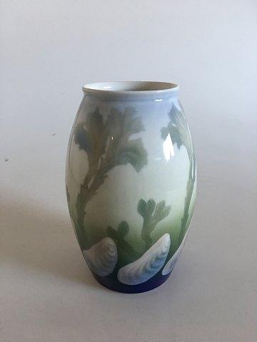 Tidligt Porsgrund Art Nouveau Vase med tang og muslinger - Danam Antik