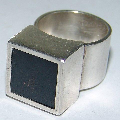 Hans Hansen Moderne Ring med Sten - Danam Antik