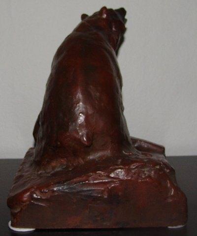Carl Fagerberg Bronce Figur Bjørn med unge fra Herman Bergman broncestøberi - Danam Antik