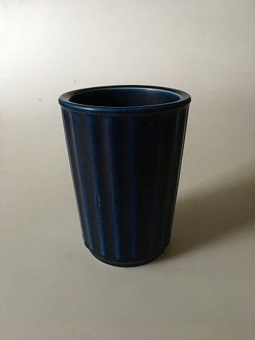 Aluminia Rillet Blå Vase - Danam Antik