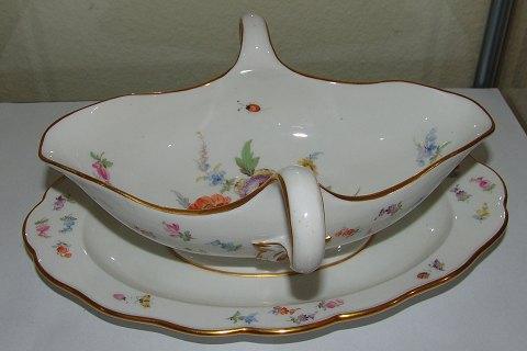 Meissen Porcelæn Sovseskål med Blomster Design - Danam Antik