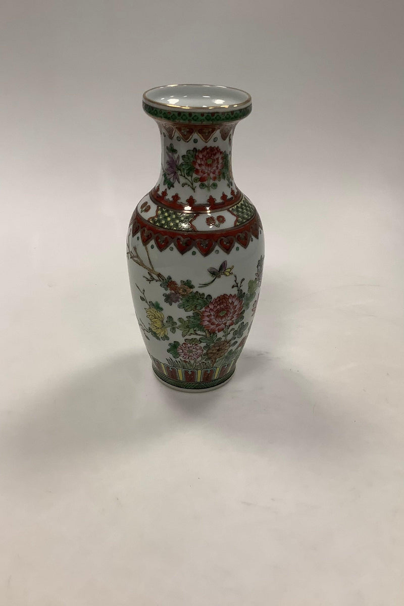 Kinesisk Orientalsk Vase i rød farve - Danam Antik