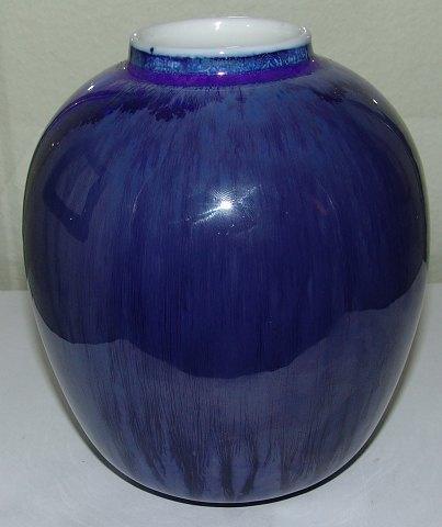 Royal Copenhagen Unika Krystal Glasur Vase fra 4-1-1927 af Søren Berg - Danam Antik