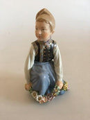 Royal Copenhagen Overglasur Figur Amager Dreng No 12414 - Danam Antik
