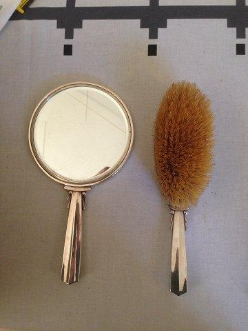 Georg Jensen Sterling Sølv Harald Nielsen Spejl, bøste, håndbøste og kam No 134 - Danam Antik