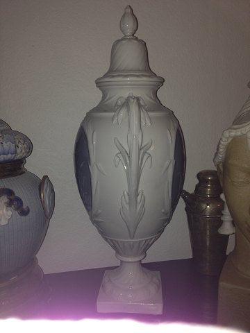 Rørstrand Art Nouveau pate sur pate Vase med Hejre og blomster - Danam Antik