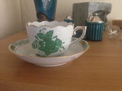 Herend Ungarsk Chinese Bouquet Grøn Kaffekop - Danam Antik