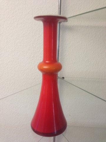 Holmegaard Rød/hvid palet vase - Danam Antik