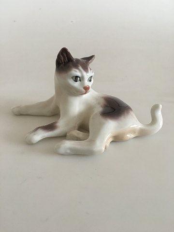 Dahl Jensen Figur af kat med prikker No 1005 - Danam Antik