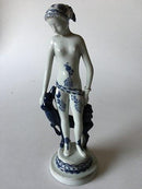 Royal Copenhagen Georg Thylstrup Figur af Pige med hund No 1957 - Danam Antik
