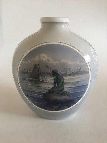 Royal Copenhagen Art Nouveau Vase med den Lille Havfrue No 2790/2535 - Danam Antik