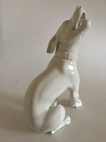Bing & Grøndahl Blanc de Chine Figur af en Hund - Danam Antik