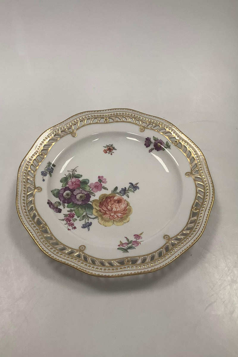 Sæt på 8 Royal Copenhagen Flora Danica Tallerkener med Blomster No 213/3584 - Danam Antik