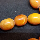 Antik Opak butterscotch oliven slebet ravkæde 72 cm. - Danam Antik