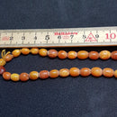 Antik Opak butterscotch oliven slebet ravkæde 72 cm. - Danam Antik