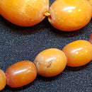 Antik Opak butterscotch oliven slebet ravkæde 72 cm. - Danam Antik