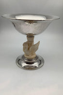 Evald Nielsen Sølv Skål fra 1925 med Fønix Fugl i Ben - Danam Antik