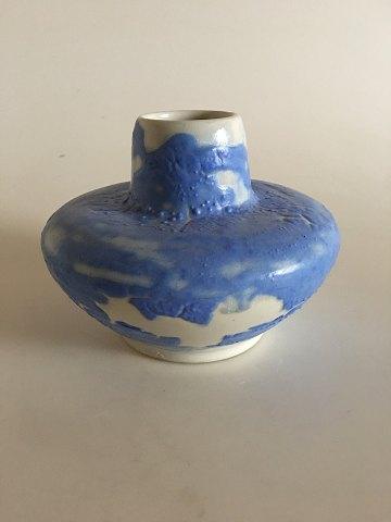 Rørstrand Art Nouveau Vase Krystal Glasur i blå - Danam Antik