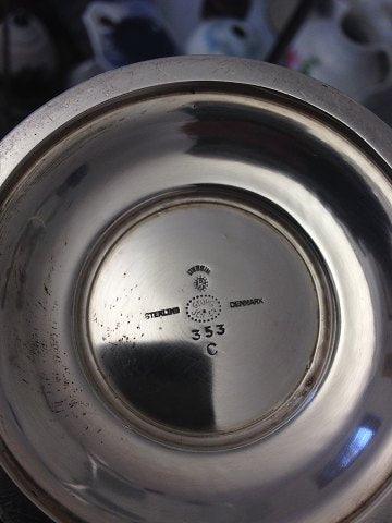 Georg Jensen Sterling Sølv Kaffe sæt med kande, sukkerskål og flødekand No 353C, 353C og 353B - Danam Antik