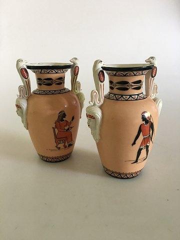 Par Royal Copenhagen Empire Vaser med Egyptiske motiver fra 1850-1870 - Danam Antik