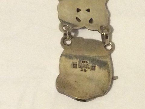 Georg jensen Sterling Silver Bracelet No 14 fra 1933-1944 med lilla sten - Danam Antik