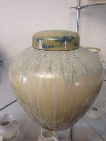 Royal Copenhagen Krystal Glasur Vase med låg af Valdemar Engelhardt No K237 - Danam Antik