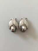 Georg Jensen Sterling Sølv Øreklips No 108 - Danam Antik
