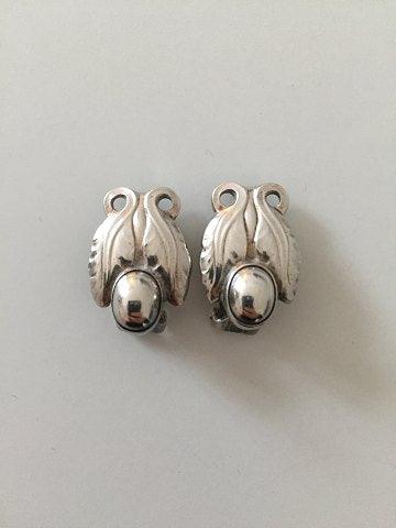 Georg Jensen Sterling Sølv Øreklips No 108 - Danam Antik
