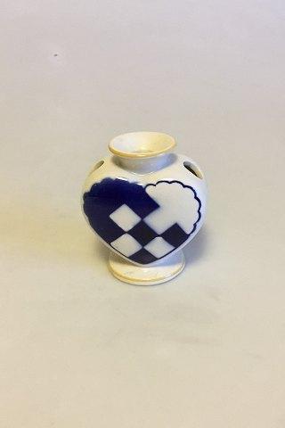 Aluminia Julehjerte Vase i blå - Danam Antik